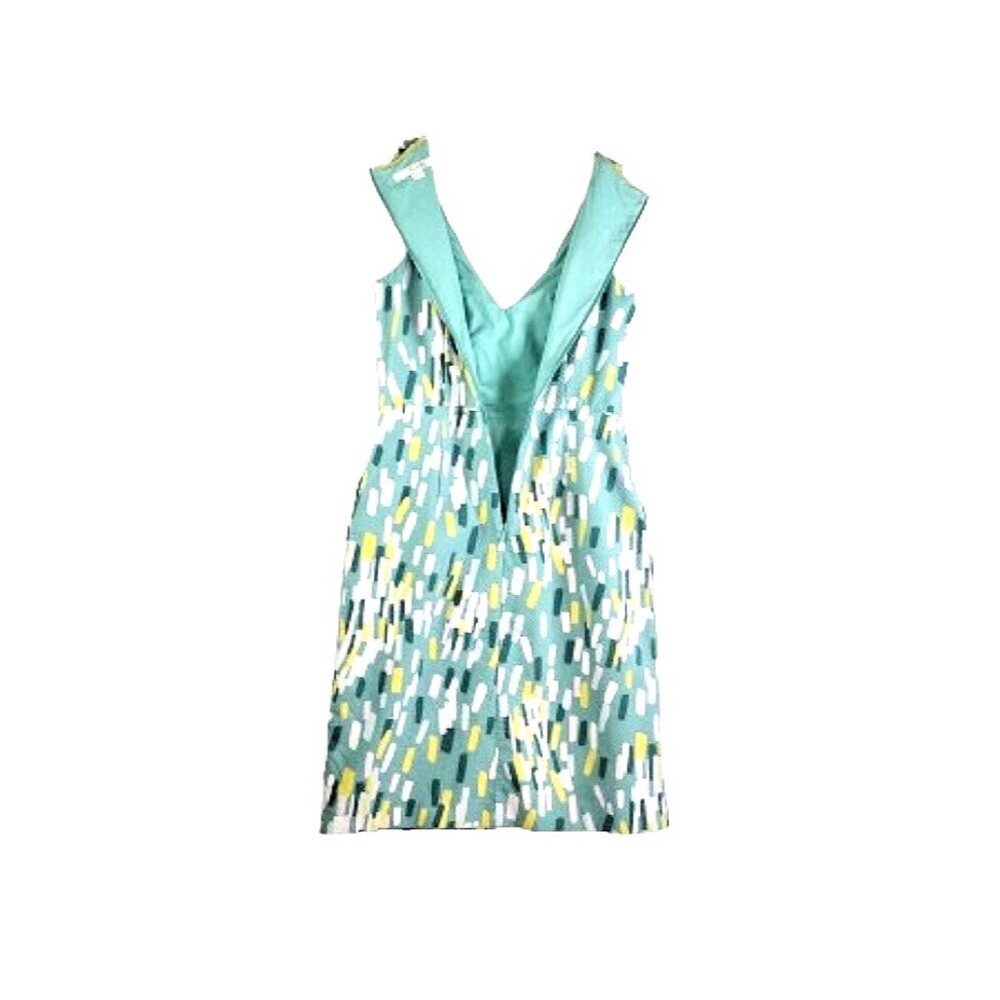 BODEN Women's Sheath Dress Green Confetti Print US 2 Knee Length Sleeveless - Picture 5 of 8